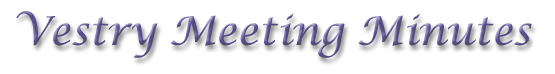 Vestry Minutes